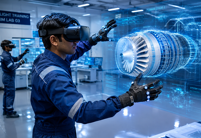 Aerospace training in progress